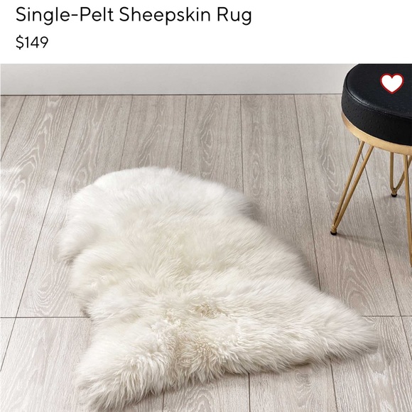 Pottery Barn Other Pottery Barn Plush Singlepelt Sheepskin Fur Rug